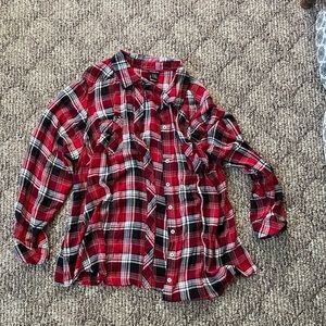 Torrid button up plaid shirt